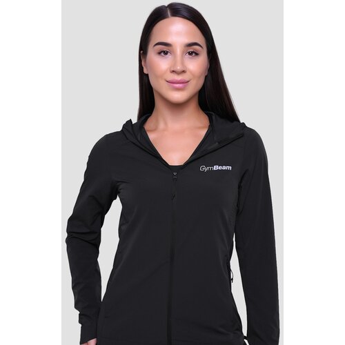 GymBeam ženska jakna za trčanje pulse black Slike