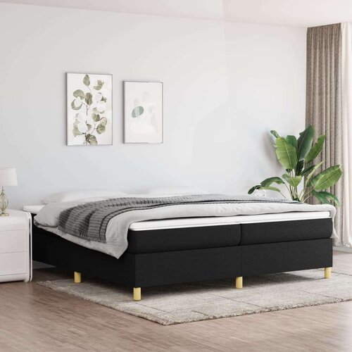  Box spring posteljni okvir črn 200x200 cm blago, (20736886) Slike