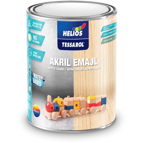 Helios Tessarol Tessarol Akril Emajl (0.65 l, beli satin) Cene