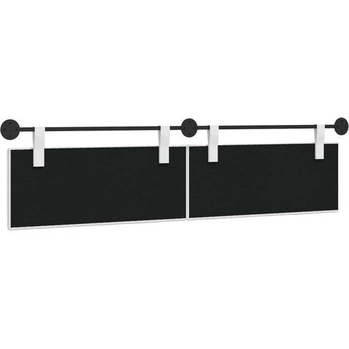  Držeće uzglavlje Zidne Prugasti Bijeli 210 x 55 x 5 cm tkanina - Bijeli 200 cm bez LED Slike