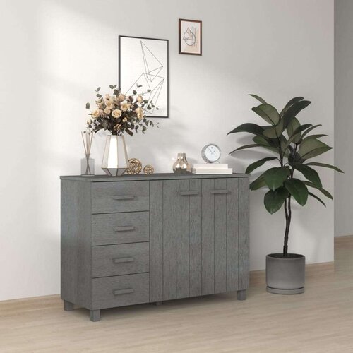  Komoda HAMAR tamnosiva 113 x 40 x 80 cm od masivne borovine Cijene