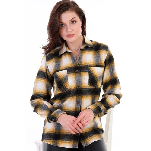 Dewberry Z6724 WOMEN'S SHIRT-MUSTARD Cene