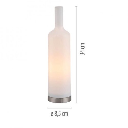 Just LIGHT. 14006-16 - Stona lampa BOTTLE 1xE14/25W/230V bela Slike