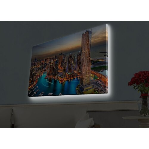 Wallity Zidna slika sa LED osvetljenjem 4570HDACT-082, 45x70 cm Cijene