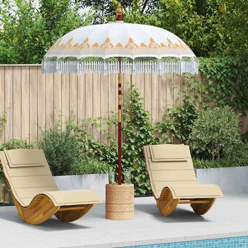  Balineški Parasol Krema 180-190 cm Pamuk solidno drvo Cene