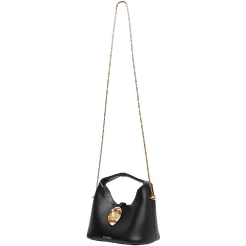 Calvin Klein Jeans STONE LOCK SLOUCHY CROSSBODY BAG LV04K3177G Crna Slike
