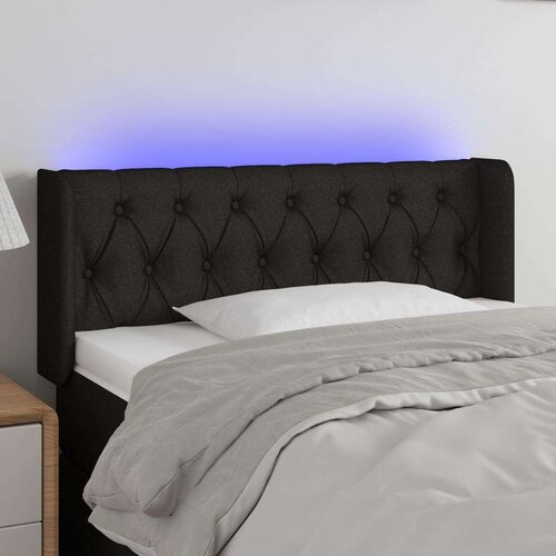  LED posteljno vzglavje črno 103x16x78/88 cm blago, (20736030) Cene
