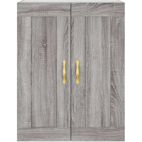 vidaXL Visoka komoda siva sonoma 69,5x34x180 cm inženirski les Cene