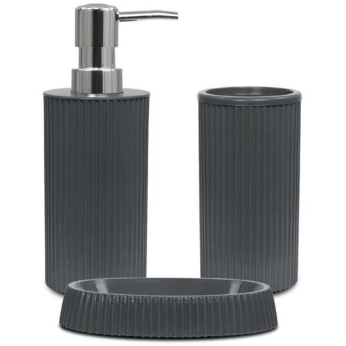  PZR-065 anthracite bathroom set (3 pieces) Cene