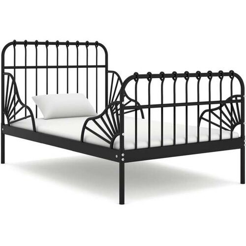  Produživi okvir za krevet crni metalni 80 x 130/200 cm Cijene