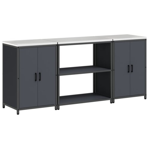 vidaXL Kuhinjski set za pohranu 3 pcs Antracit 210 x 50 x 92 cm Cijene