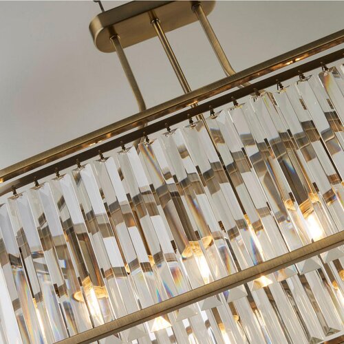 Lesnina XXXL Searchlight 8095-5AB - Luster na lancu VICTORIA 5xE27/60W/230V mesing Slike