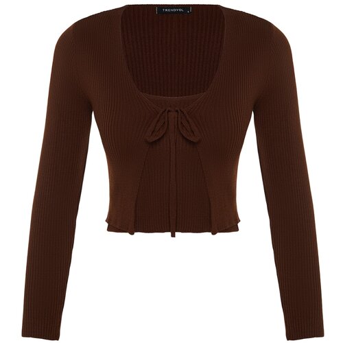 Trendyol Cardigan - Brown - Regular fit Slike