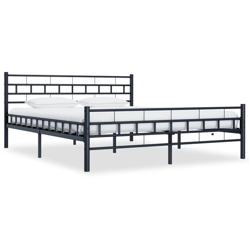 VidaXL Okvir za krevet crni čelični 200 x 200 cm Slike