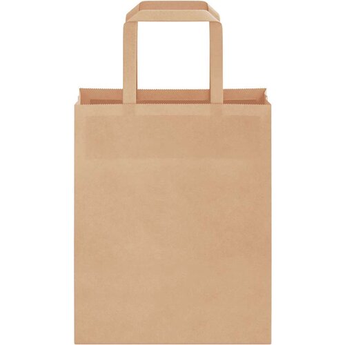 VidaXL Papirnate vrećice 50 kom s ručkama smeđe 18x8x22 cm Slike