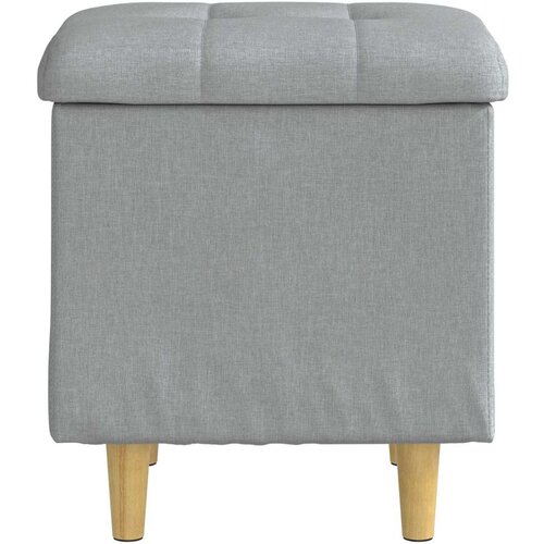 Otoman s pohranom Svijetlo siva 40 x 40 x 45 cm tkanina - Svjetlosiva 40 cm tkanina Slike