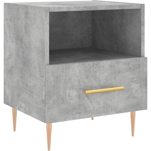 Maison Chic Nočna omarica - Nočna miza betonsko siva 40x35x47,5 cm inženirski les, (21687729) Slike