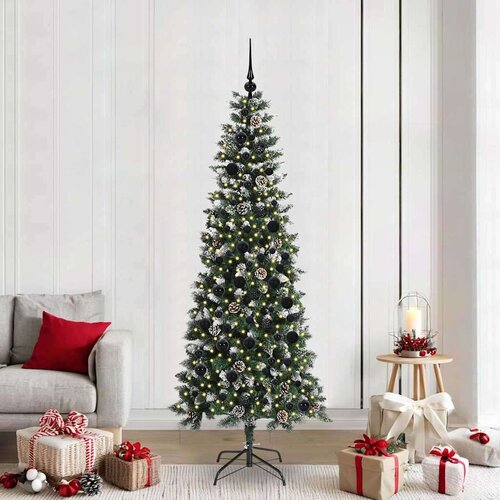 vidaXL Umestno božično drevo med 300 LED Zelena 86 x 86 x 210 cm Cene
