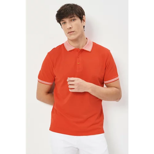 AC&Co / Altınyıldız Classics Men's Non-shrinking Cotton Fabric Slim Fit Slim Fit Slim Fit Pomegranate Violet Polo Neck T-Shirt.