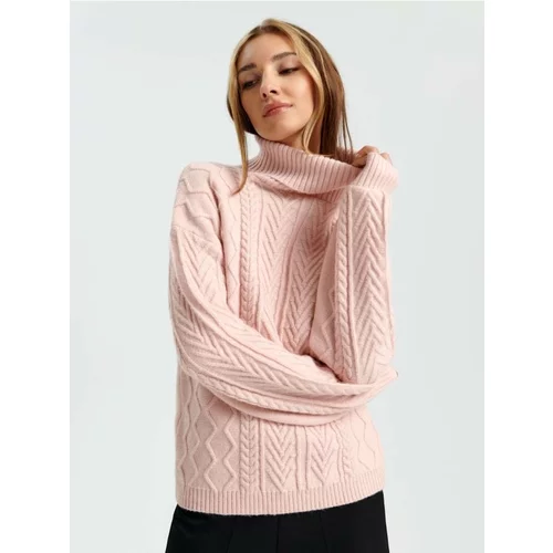 Sinsay ženski džemper s visokim ovratnikom 3742X-03X
