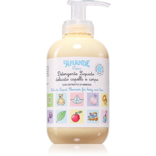 L&amp;#039;Amande Baby Delicate Liquid Detergent &amp;scaron;ampon i gel za tu&amp;scaron;iranje za djecu 250 ml Slike