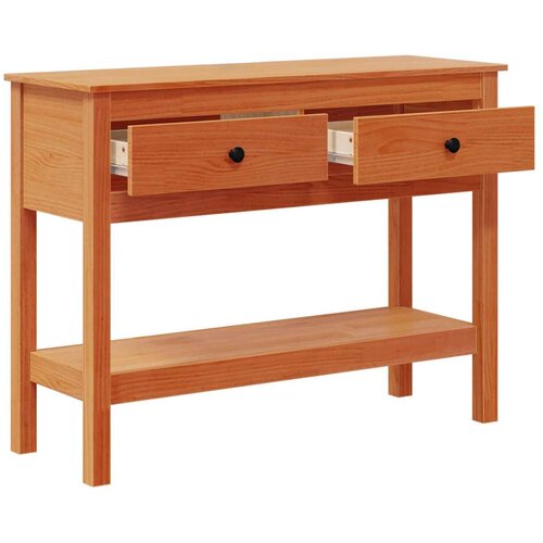  Konzolna stolica s ladicama Vosak smeđa 100 x 35 x 75 cm Slike