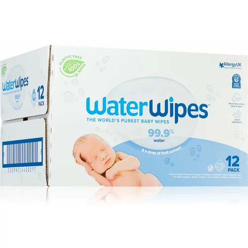 Water Wipes Baby Wipes 12 Pack dječje nježne vlažne maramice 12x60 kom