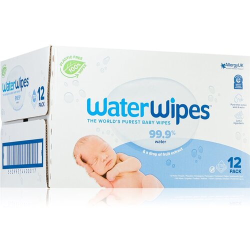 Water Wipes Baby Wipes 12 Pack otroški nežni vlažni robčki 12x60 kos Cene