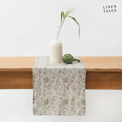 Linen Tales Laneni nadstolnjak 40x200 cm Botany 2 Lightweight –