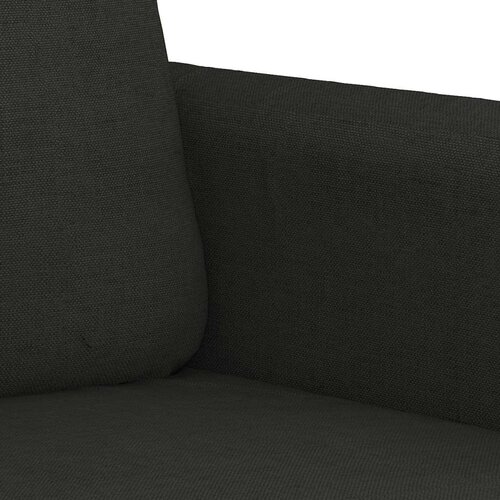  3-dijelni set sofa s jastucima crni od tkanine Slike