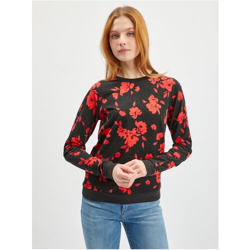 Orsay Red-Black Women Floral Sweatshirt - Women Slike