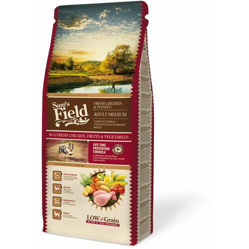 Sams Field Medium Adult Grain Free - piletina - 13kg Slike