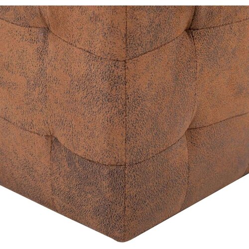 VidaXL noćni ormarići 2 kom smeđi 30 x 30 x 30 cm umjetna bru&amp;scaron;ena koža Slike