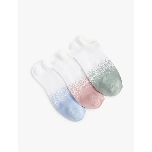 Koton 3-Pack Invisible Socks Set Abstract Patterned Cene