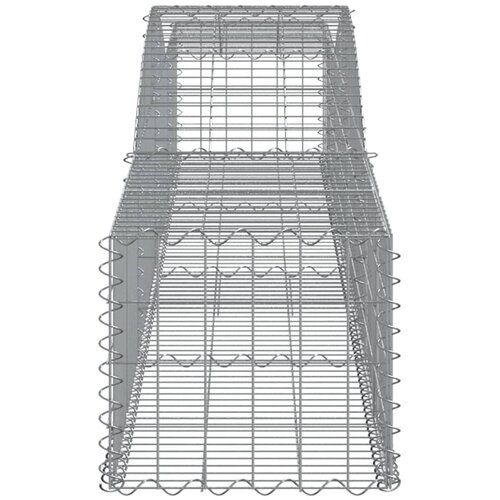  Lučne gabionske ko&amp;scaron;are 4 kom 400x50x40/60 cm pocinčano željezo Slike