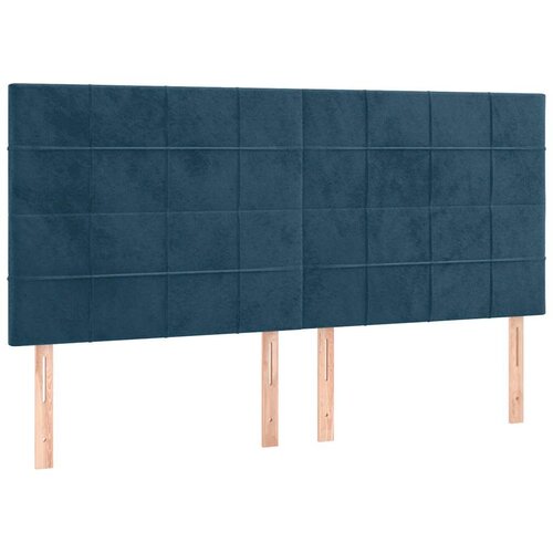 Uzglavlje tamnoplavo 180x5x118/128 cm bar&amp;scaron;unasto Slike
