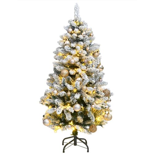  Umjetno božićno drvce 150 LED sa šarkama i kuglicama 150 cm Cene
