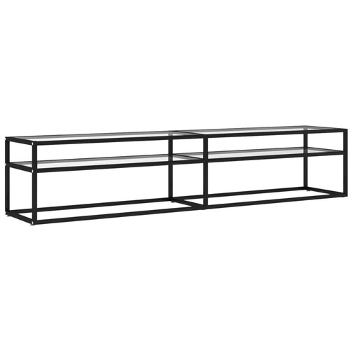 Maison Chic TV omarica - TV enota - Televizijska omarica prozorna 200x40x40,5 cm kaljeno steklo, (21699268) Slike