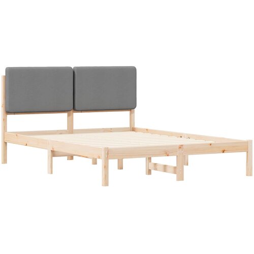  Krevetni okvir s tapiciranim uzglavljem Svijetlo siva Svjetlosiva 195.5 x 145.5 x 84.5 cm Slike