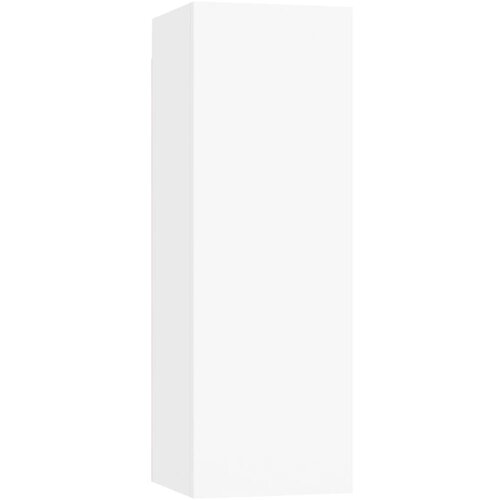 Maison Chic TV omarica - TV stojalo - Televizijska omarica bela 30,5x30x90 cm inženirski les, (21700006) Slike