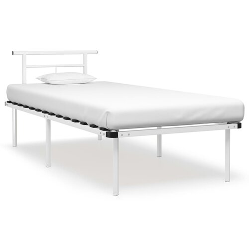 The Living Store Posteljni okvir bel kovinski 90x200 cm - Posteljni Okvir, (21526272) Slike