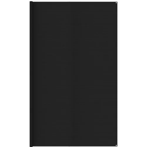 vidaXL Tepih za šator 400 x 400 cm crni HDPE