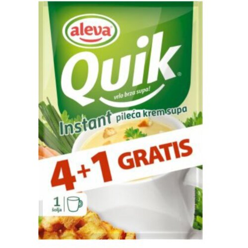 Quik instant supa Aleva pileća krem 17g 4+1 gratis Slike