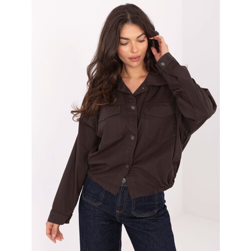 RUE PARIS Shirt-IT-KS-FL9273.86-dark brown Slike