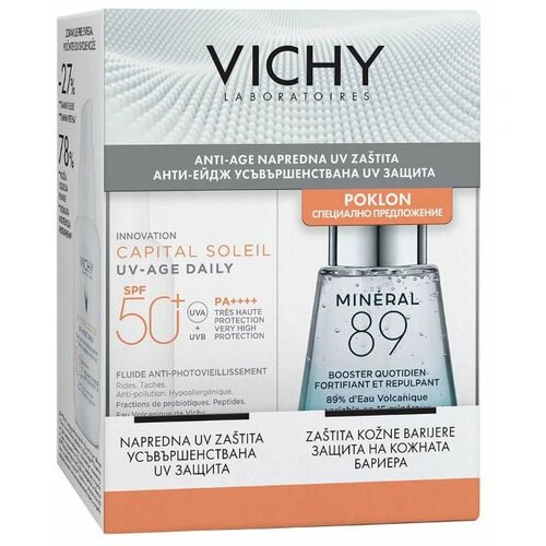 Vichy promo age dnevna zaštita od sunca SPF50+ 50ml + mineral 89 dnevni booster za snažniju i puniju kožu 30ml Slike