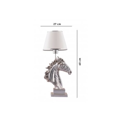 Opviq stona lampa horse white silver Slike