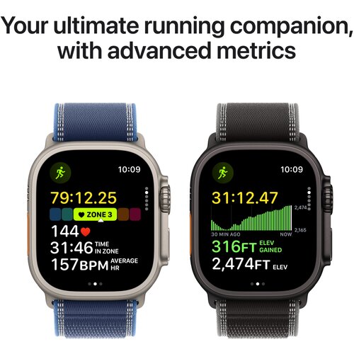 Apple watch ultra 3 alpine loop crna iz MF0V4QF/A velikost zapestnice: medium 49mm crna ohi&amp;scaron;ja titana Slike