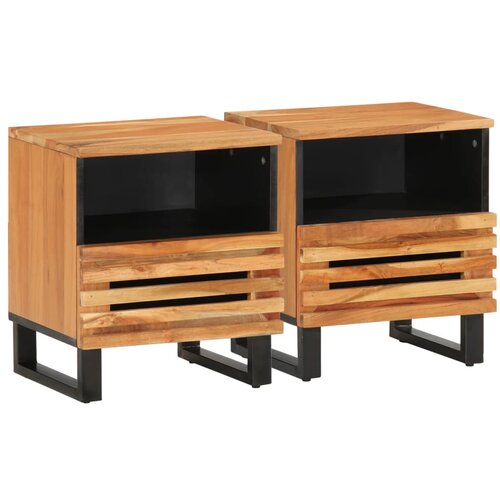 vidaXL Noćni ormarići 2 kom 40 x 34 x 46 cm masivno bagremovo drvo Cijene