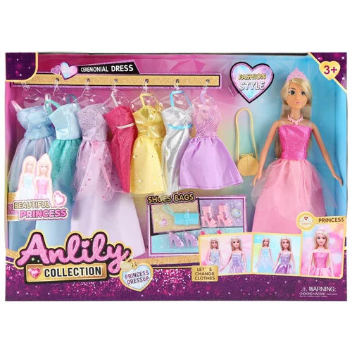 Masen Toys punčka z oblačili in modnimi dodatki