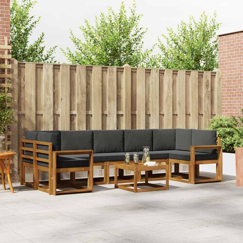  Set vanjskih sofa 8 kom. Prirodna i antracit Cene